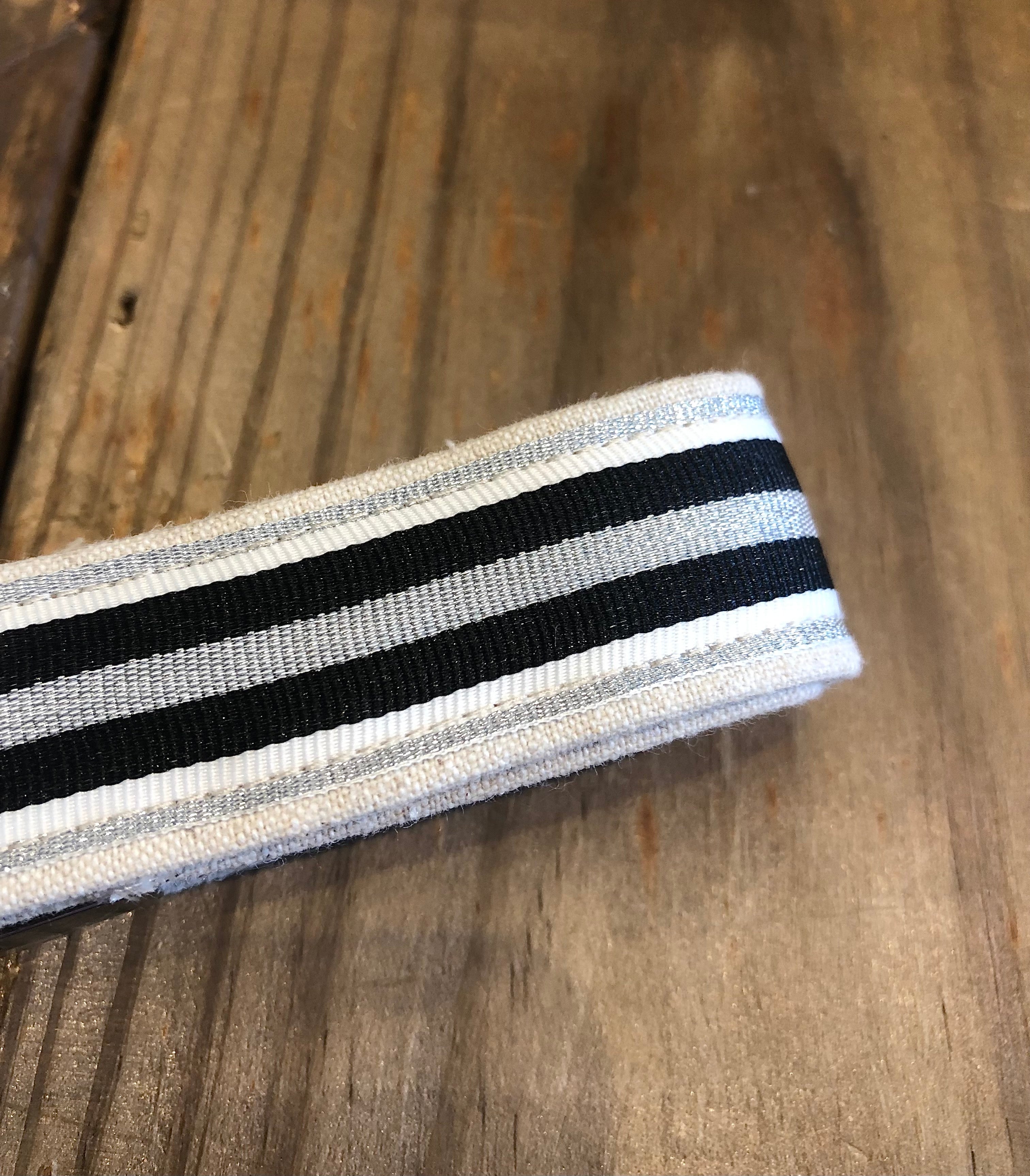 Lucky Star Walkie Collar - Silver&Black Stripes