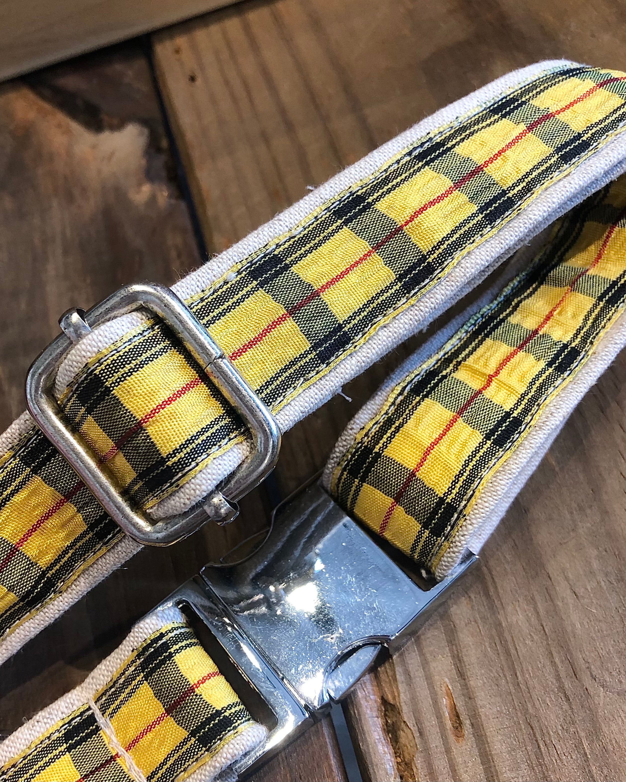 Lucky Star Walkie Collar - Vintage Yellow Plaids