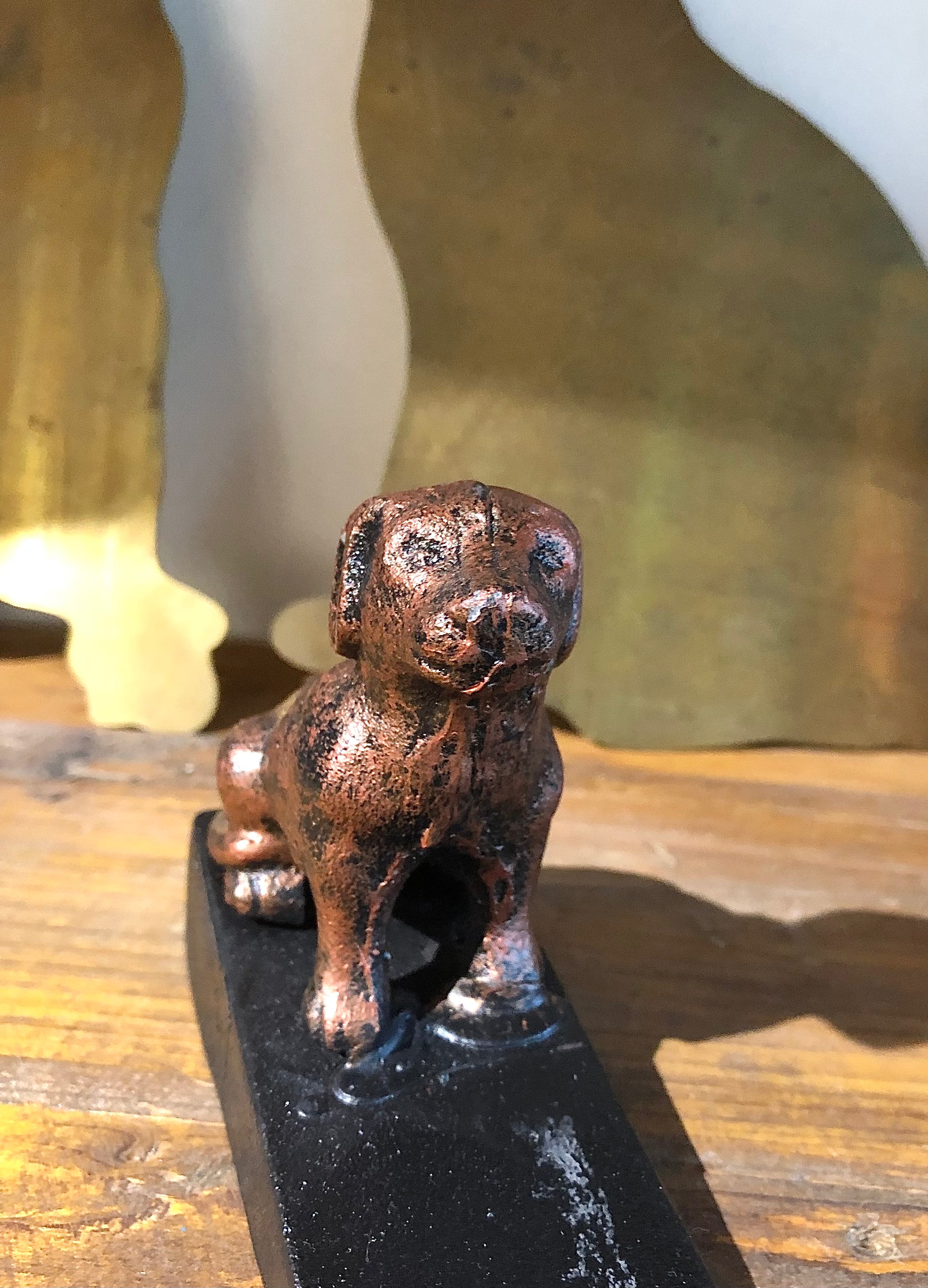 Cast Iron Dog Door Stopper