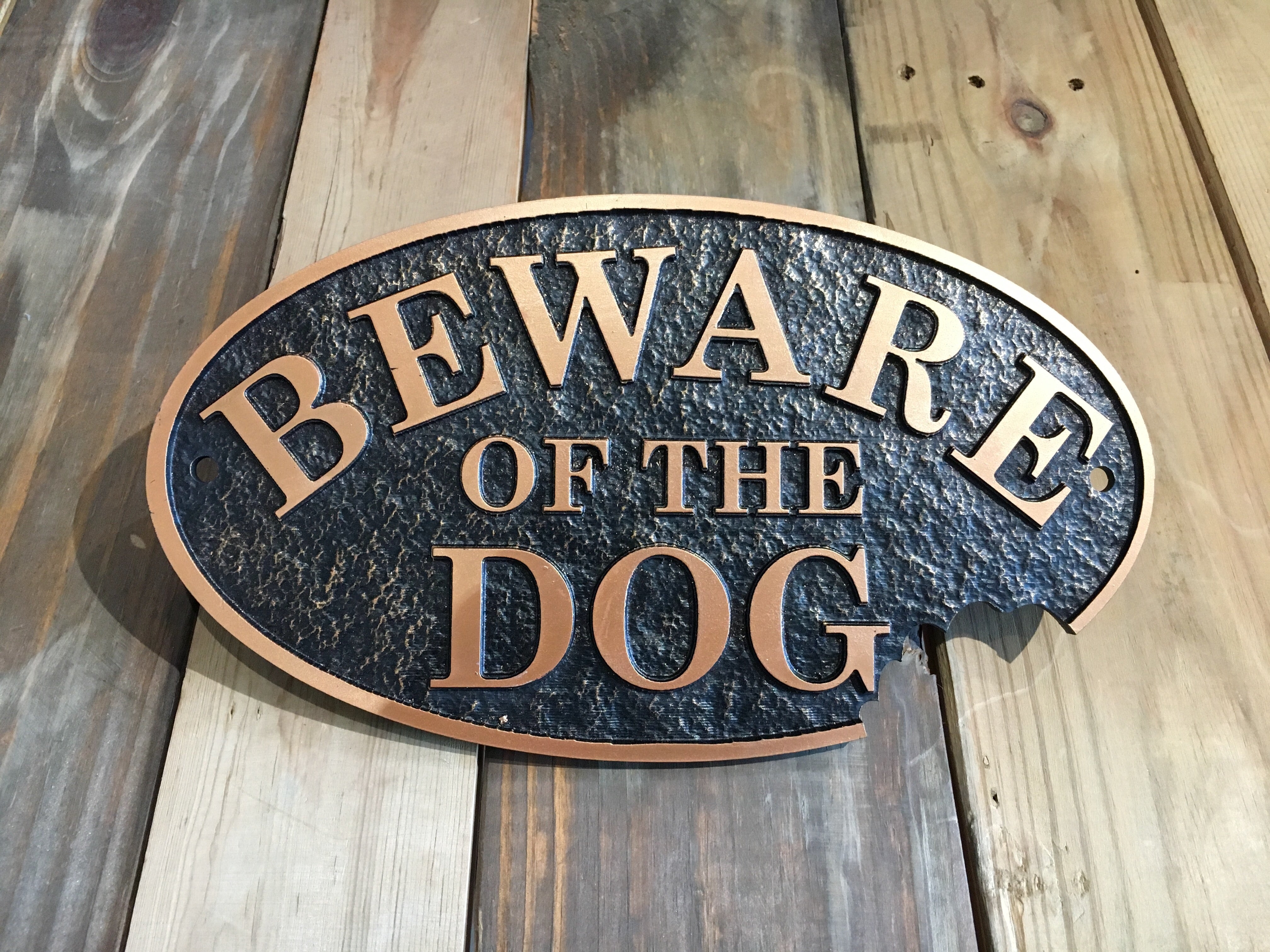 Beware Of The Dog Sign