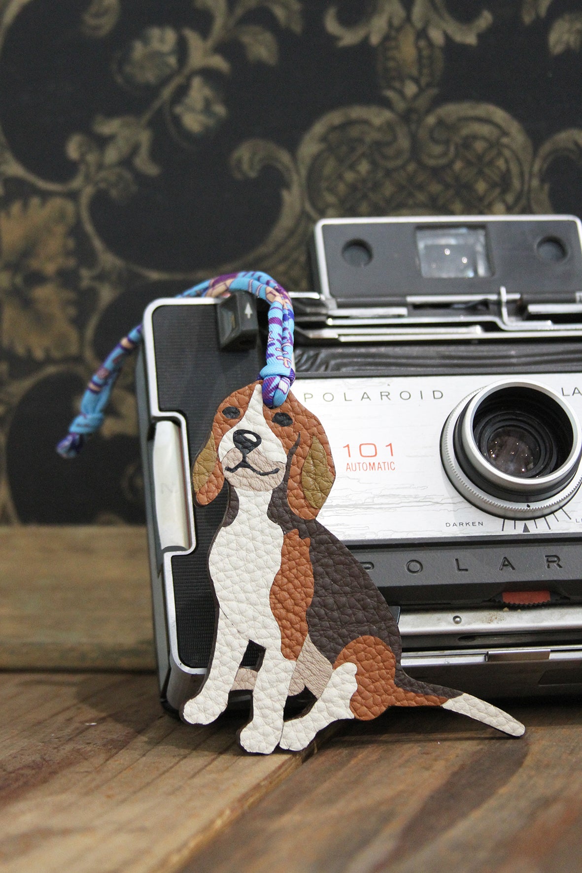 Genuine Leather Bag Charm - Beagle