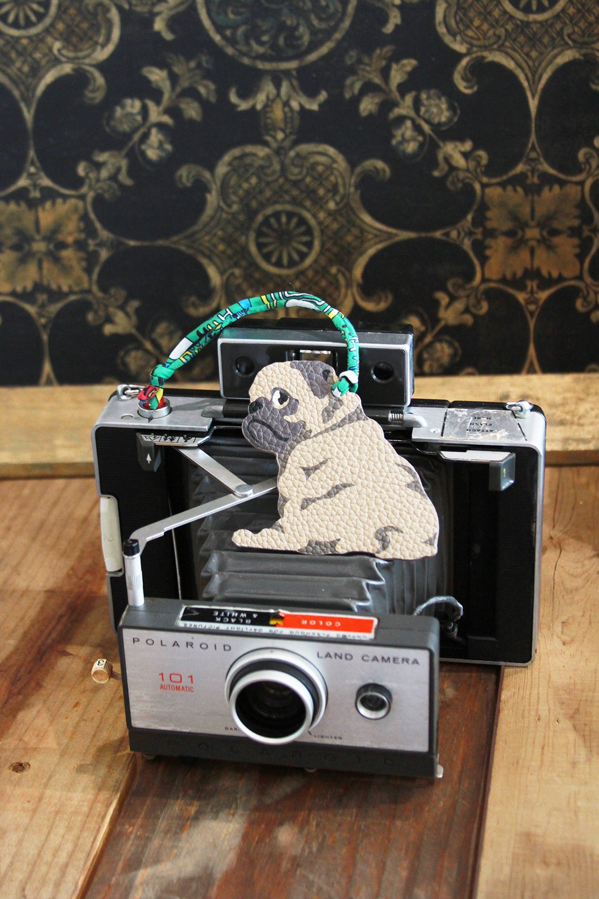 Genuine Leather Bag Charm - Pug