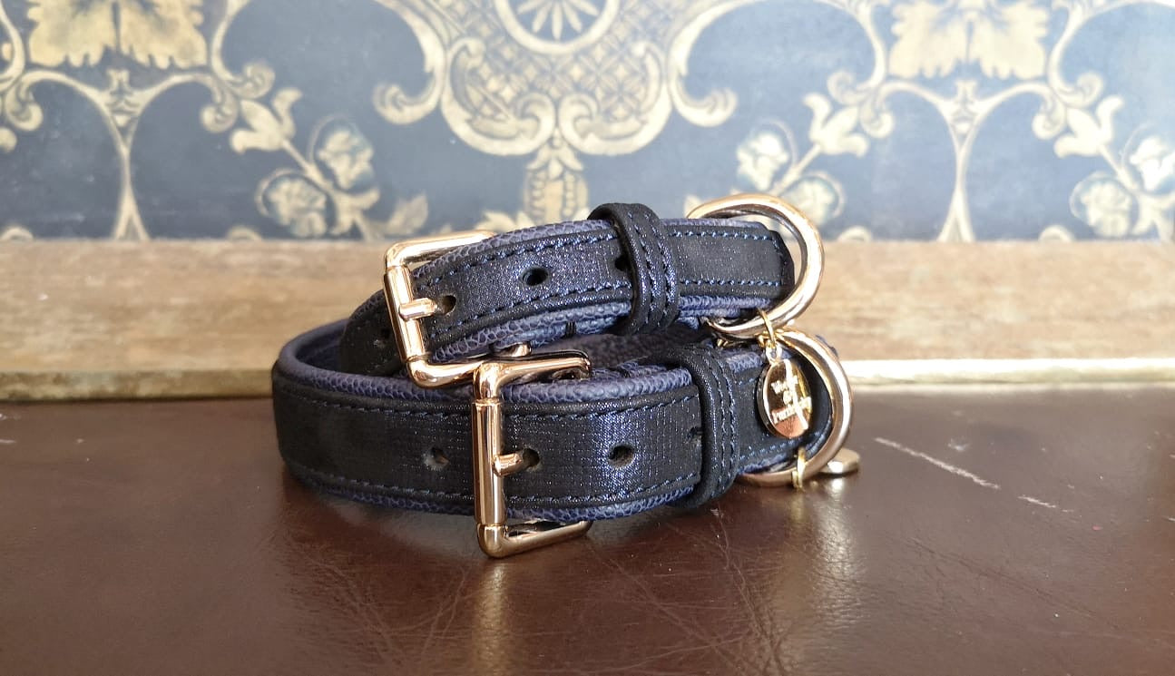 Caviar Mixed Leather Collar