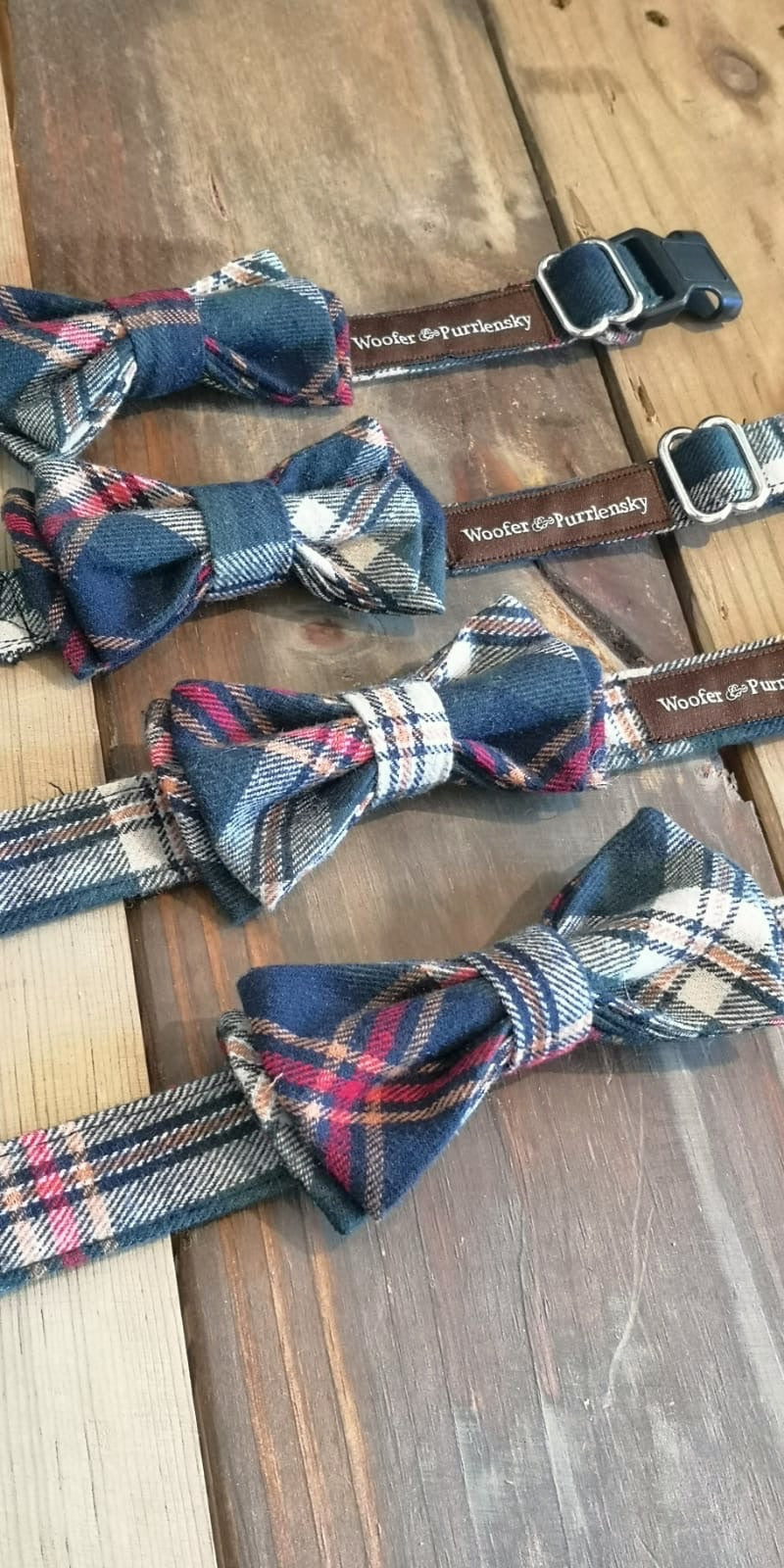 Benedict Fancy Bow Collar - Parisian Plaids