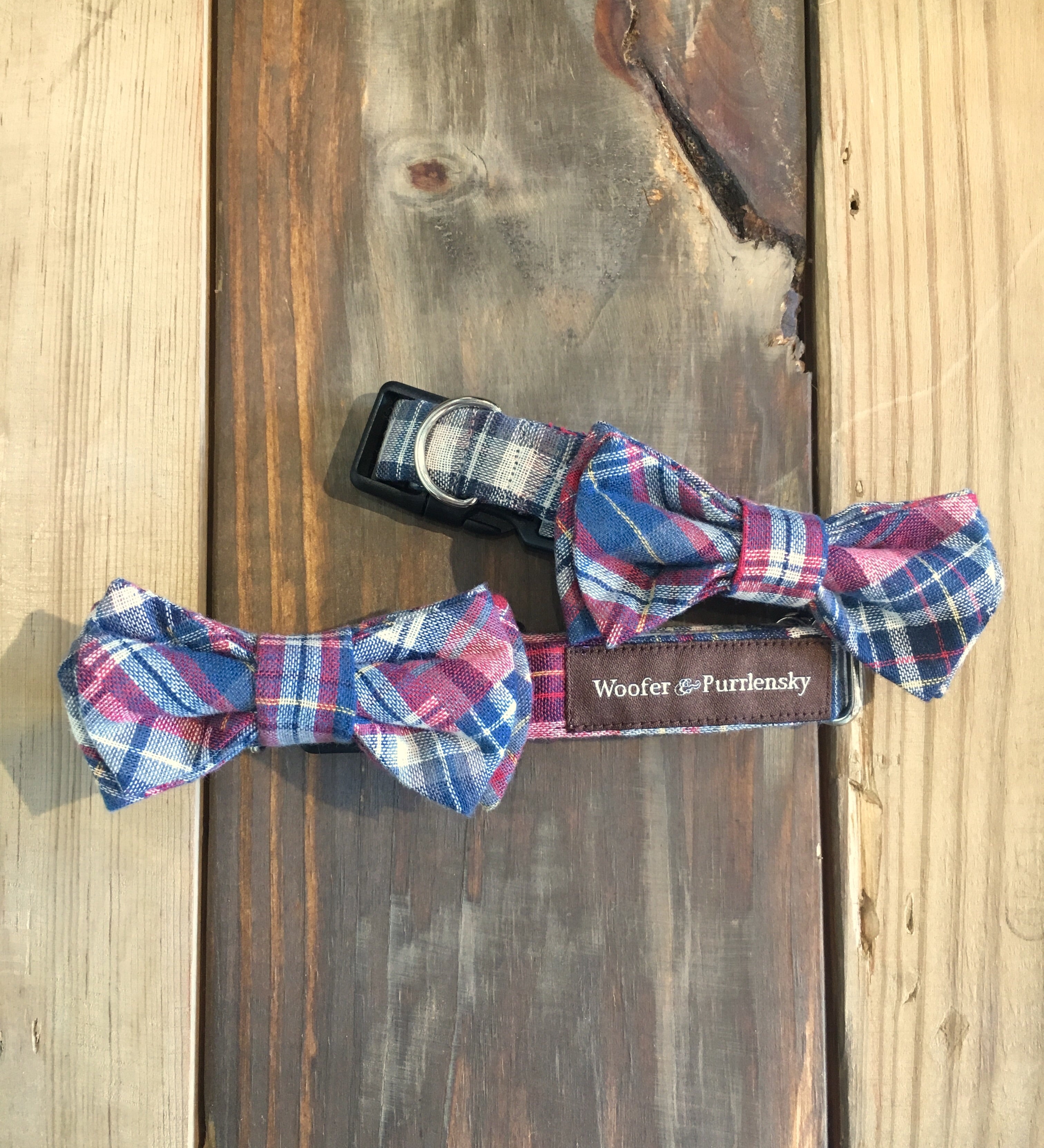 Benedict Patchwork Bow Collar - Spruce