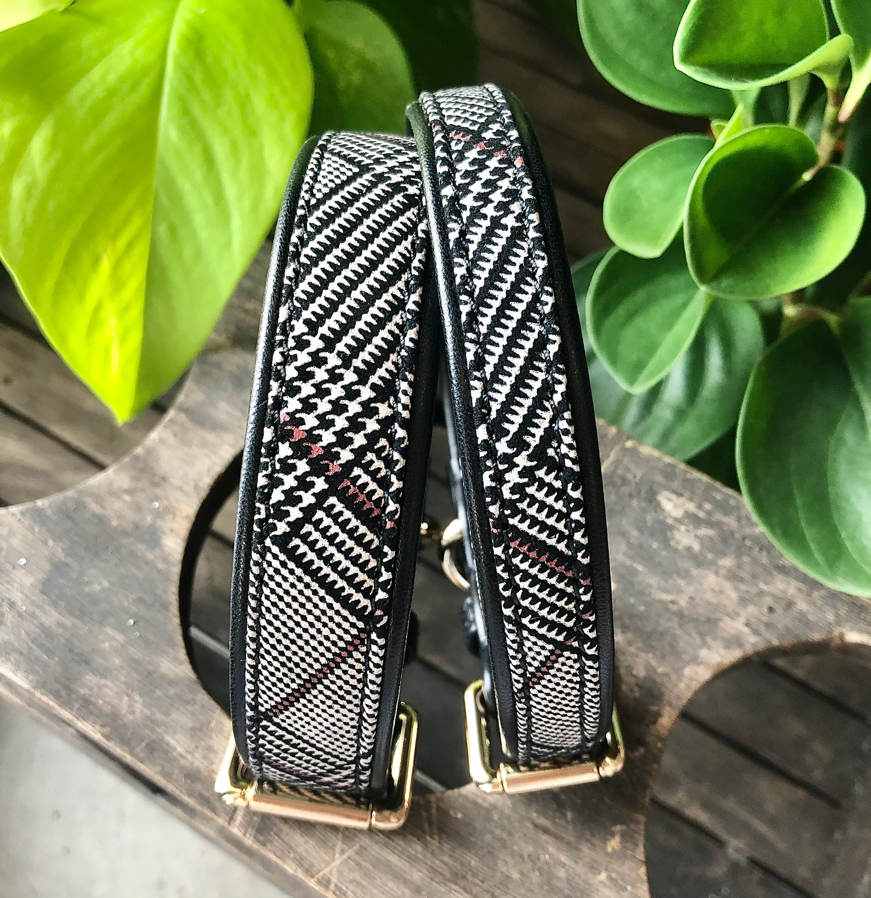 Glen Suede and Lambskin Leather Collar